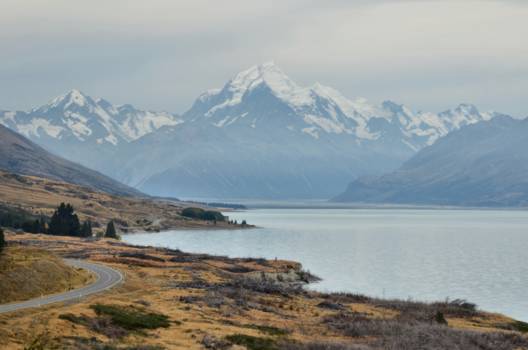 Mount Cook - Weg richting Mount Cook National Park