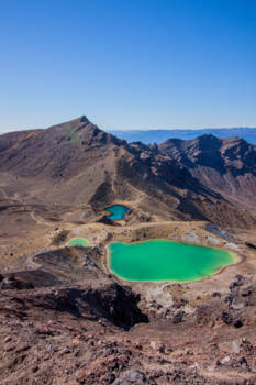 Tongariro Crossing - Emerald Lakes - zwavel meren