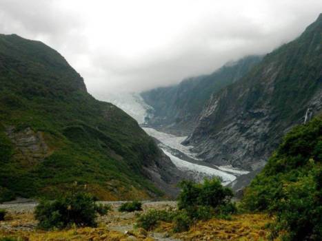 Franz Josef Glacier - Granz Josef vanaf de voet