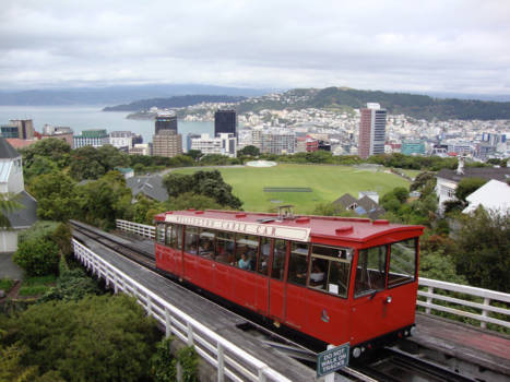 Wellington (Nieuw-Zeeland) - Cable car to the Botanic gardens Wellington