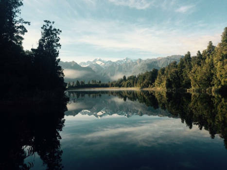 Lake Matheson - Lake Matheson Nieuw Zeeland