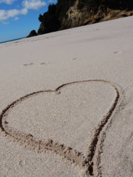 Noordereiland - Love on the beach, Orokawa scenic reserve