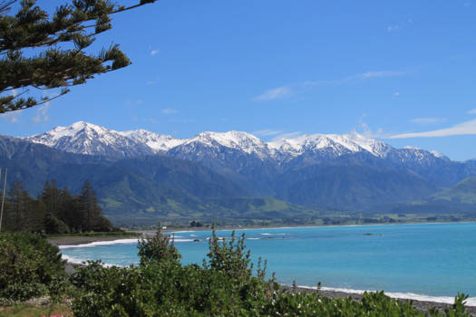 Kaikoura - Zon, zee, strand en witte bergen