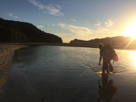 Abel Tasman National Park - Crossing at low tide 06:00am Sunrise <3