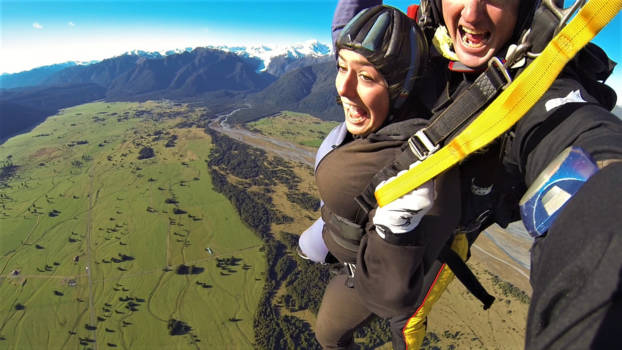 Fox Glacier - Skydive boven Fox Glacier