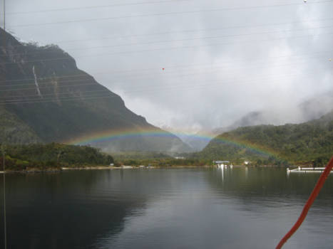 Zuidereiland - welkomsboog op Lake Manapouri