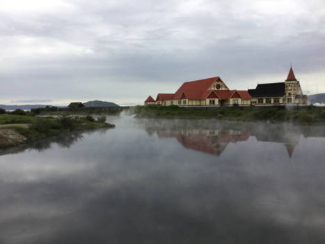 Tamaki Maori Village - Tamaki village uitzicht meer 2