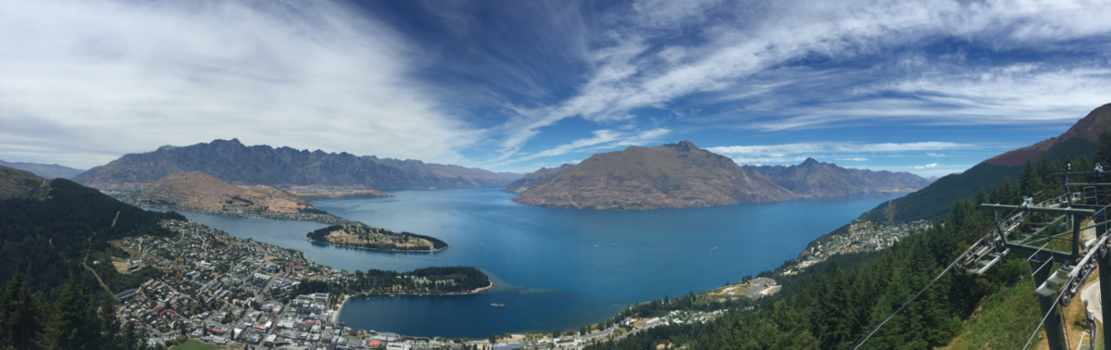 Queenstown - Queenstown panorama vanaf gondel