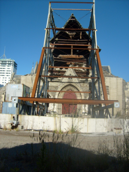 Rondreis Nieuw-Zeeland in zes weken - Christchurch de verwoeste Kathedraal !!! Hoever zouden ze er nu mee zijn ??