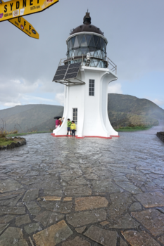 Cape Reinga - Schuilen in de regen