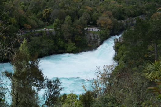 Rondreis Nieuw-Zeeland in zes weken - Huka Falls op het Noorder Eiland van Nieuw-Zeeland.