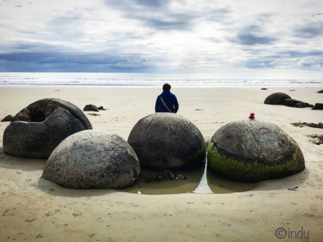 Moeraki Boulders - Just me & buddy bear