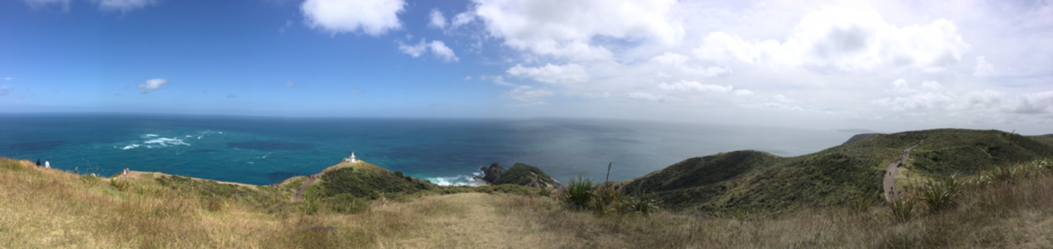 Cape Reinga - Where the Tasman Sea (left) and Pacific Ocean (right) meet