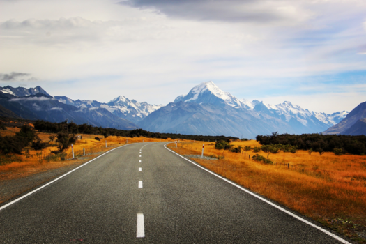 Zuidereiland - Road to Aoraki, Mount Cook