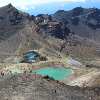 Tongariro National Park - Uitzicht vanaf de krater