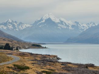 Mount Cook - Weg richting Mount Cook National Park