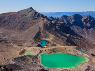 Tongariro Crossing - Emerald Lakes - zwavel meren