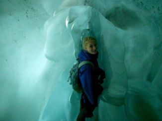 Franz Josef Glacier - In een ijstunnel