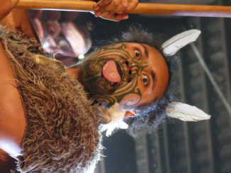 Nieuw-Zeeland - Maorikrijger tijdens de Haka